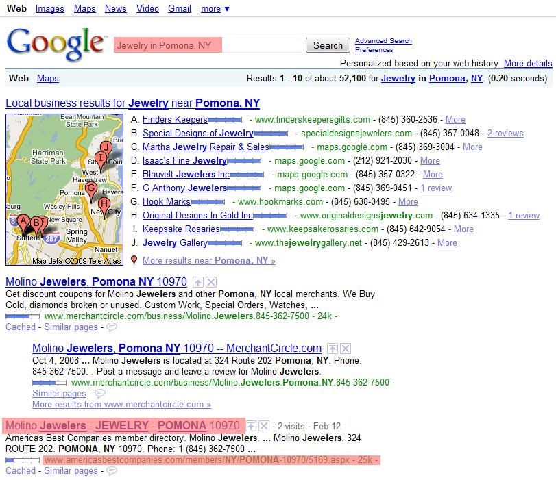 Google Placement